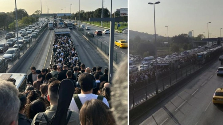 İstanbul'da sabah çilesi! Metrobüse binmek hayal oldu