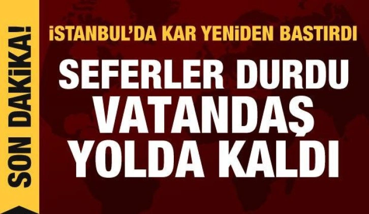 İstanbul'da yoğun kar: Seferler yapılamadı, trafik kazaları oldu