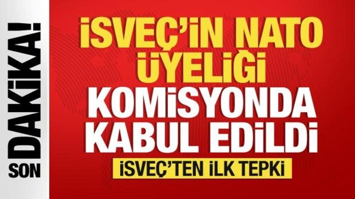 İsveç'in NATO üyeliği komisyonda kabul edildi... İsveç'ten ilk tepki