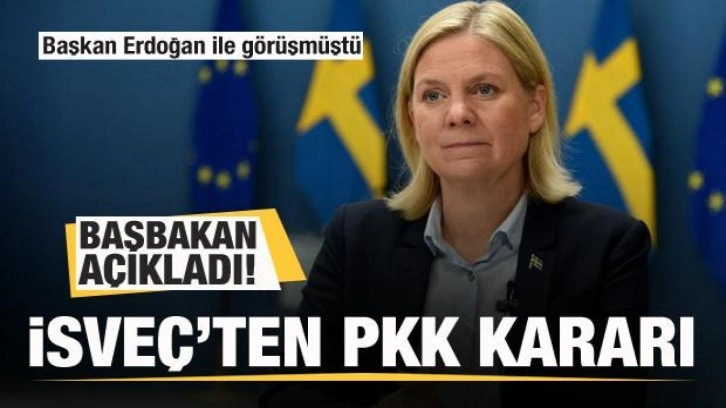 İsveç'ten PKK kararı! Başbakan Magdalena Andersson açıkladı!