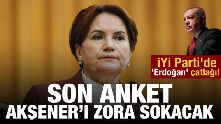 İYİ Parti'de 'Erdoğan' çatlağı! Son anket Akşener'i zora sokacak