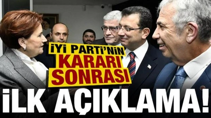 İYİ Parti'nin kararına Mansur Yavaş'tan ilk yorum!