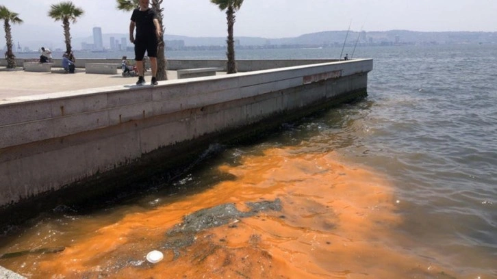 İzmir Körfezi turuncuya boyandı