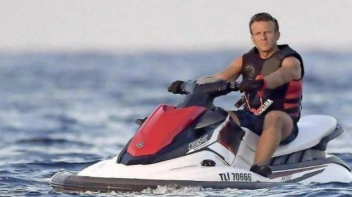 Jetski kullanan Macron'a tepki: Bu bir suçtur