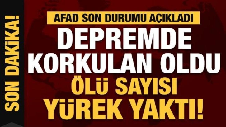 Kahramanmaraş'ta deprem: AFAD Başkanı vefat sayısını açıkladı
