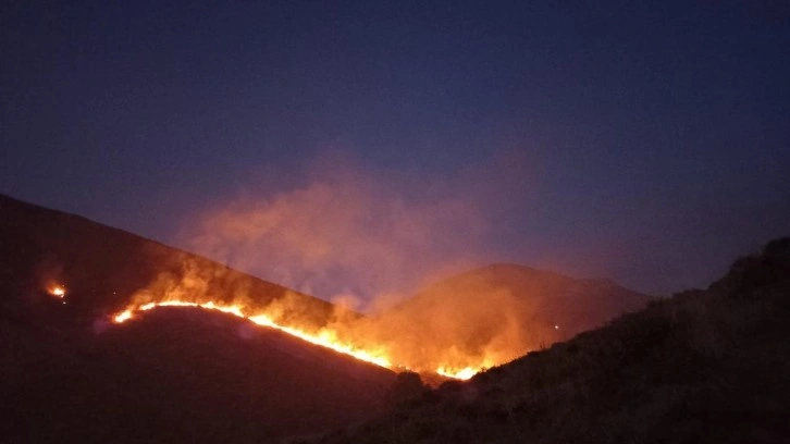 Kayseri'de dağlık alanda yangın
