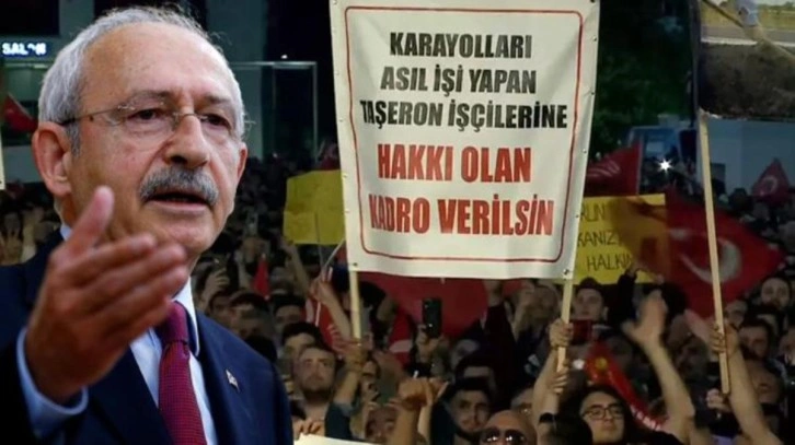 Kılıçdaroğlu mitingde açılan pankarta kayıtsız kalmadı: Taşeron işçisine kadro vereceğiz, söz