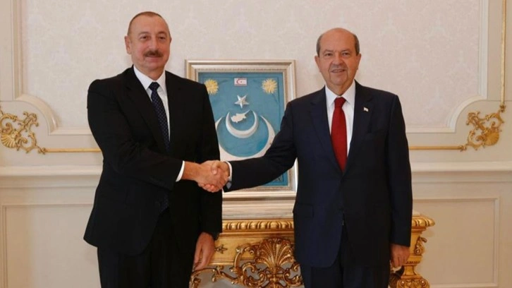 KKTC Cumhurbaşkanı Ersin Tatar, Azerbaycan Cumhurbaşkanı İlham Aliyev'le görüştü