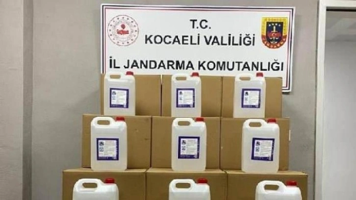 Kocaeli’de 900 litre etil alkol ele geçirildi