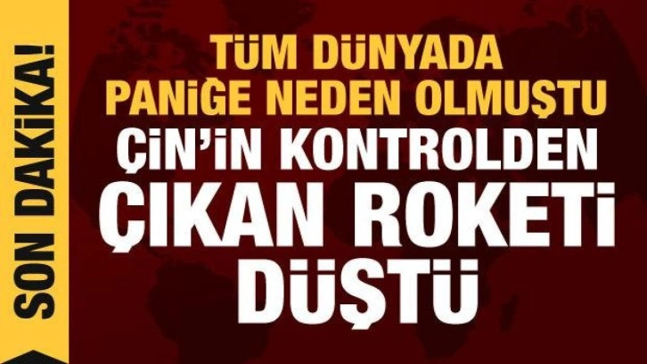 Kontrolden çıkan Çin roketi Pasifik Okyanusu'na düştü