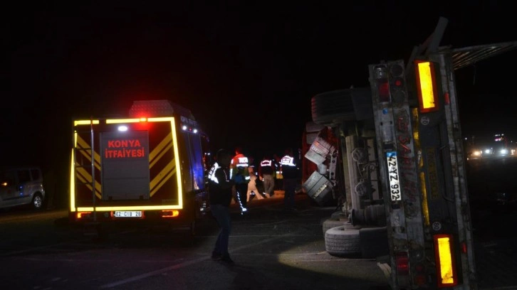 Konya’da iki tır çarpıştı: 1 ölü, 1 yaralı