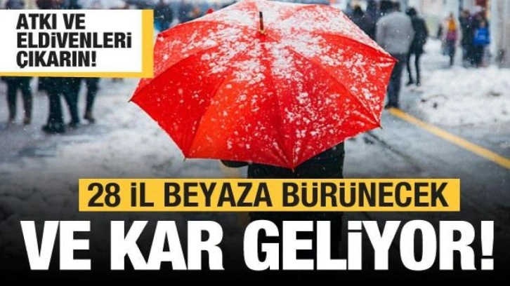 Lapa lapa kar bastıracak! 28 il için peş peşe uyarılar! Harita ve tarih paylaşıldı