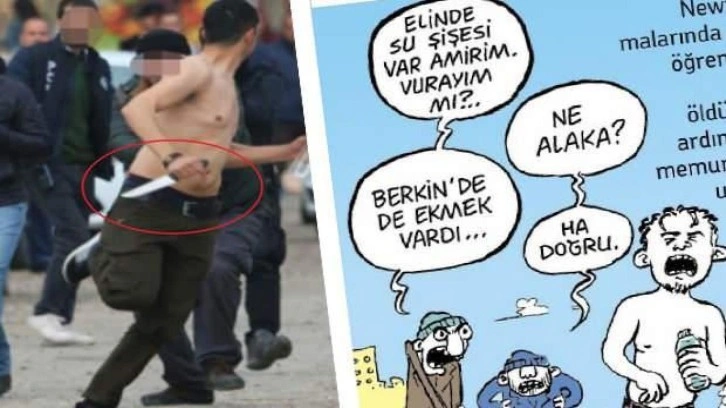 Leman dergisinden 'su şişeli' çarpıtma! Bıçağı yok ettiler, polisi hedef gösterdiler