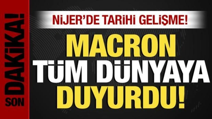 Macron tüm dünyaya duyurdu: Fransız askerler çekiliyor! Nijer'de tarihi gelişme...