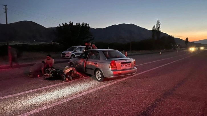 Malatya'da otomobille motosiklet çarpıştı: 1 yaralı