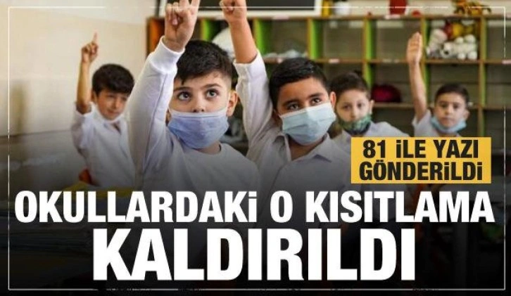 MEB'den 81 ile yazı! Okullardaki etkinlik kısıtlaması kaldırıldı