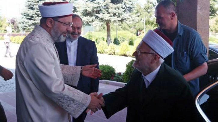 Mescid-i Aksa İmam Hatibi Sabri ve Mehmet Görmez’den Erbaş’a ziyaret