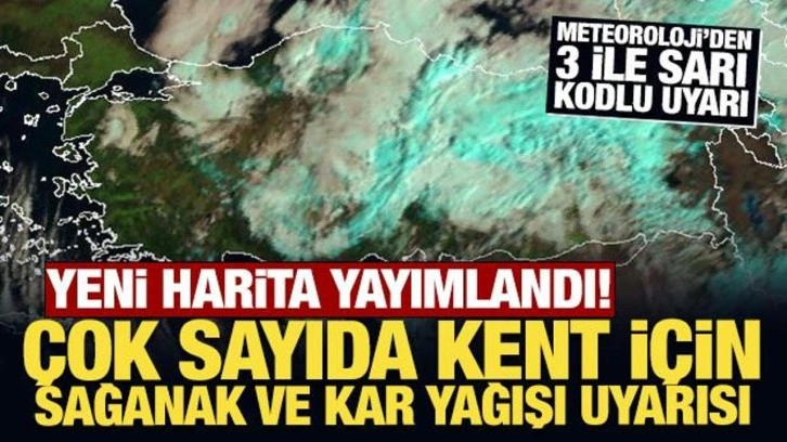 Meteoroloji'den çok sayıda il için sağanak ve kar yağışı uyarısı