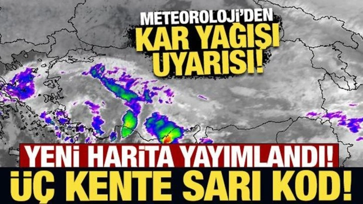 Meteoroloji'den kar yağışı uyarısı! Üç kente sarı kod!