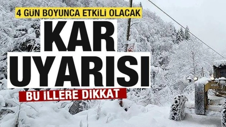 Meteoroloji son dakika duyurdu! Kuvvetli kar yağışı ve sağanak uyarısı! 4 gün sürecek