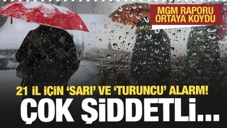 Meteoroloji'den 'Sarı' ve 'turuncu' uyarı! Çok şiddetli geliyor