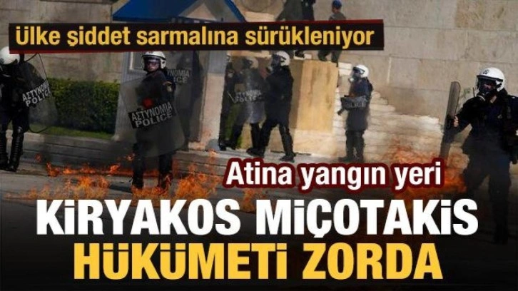 Miçotakis hükümeti zor durumda! Parlamento binası önündeki çatışmalar sürüyor