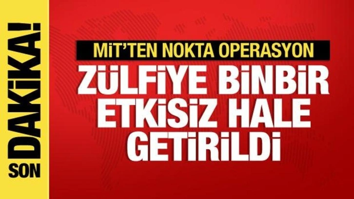 MİT'ten nokta operasyon: Zülfiye Binbir etkisiz hale getirildi