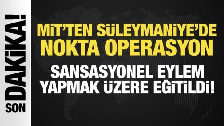 MİT'ten Süleymaniye'de nokta operasyon: Mazlum Öztürk etkisiz hale getirildi!