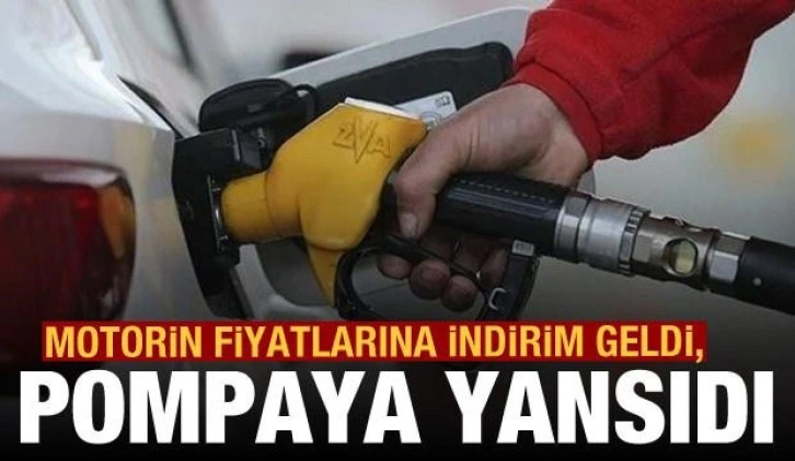 Motorine indirim geldi, pompa fiyatlarına yansıdı