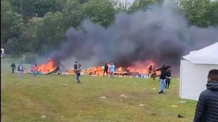 Muhalifler festivali bastı, ortalık savaş alanına döndü