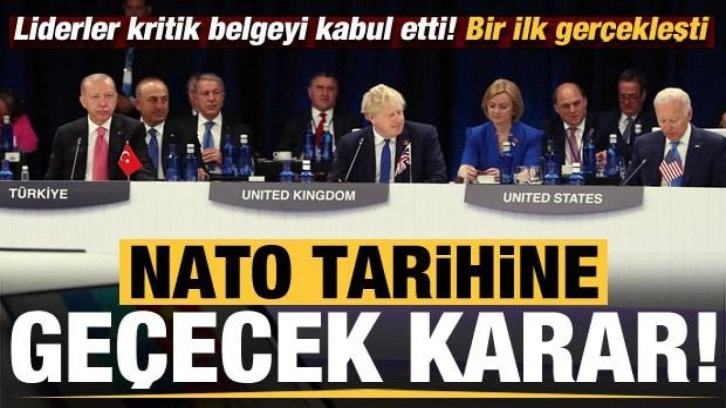 NATO tarihine geçecek karar! Liderler kritik belgeyi kabul etti, bir ilk gerçekleşti