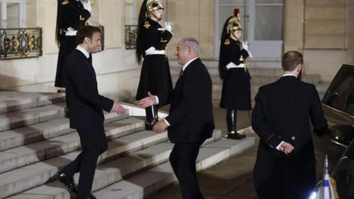 Netanyahu ve Macron, Paris’te bir araya geldi