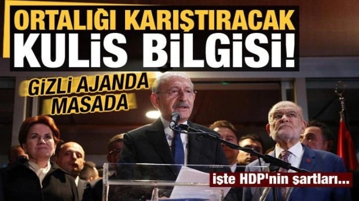 Ortalığı karıştıracak kulis! Gizli ajanda masada, işte HDP'nin şartları...