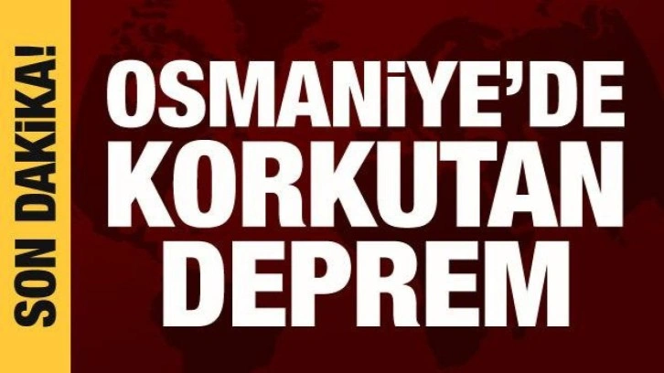 Osmaniye'de 4,6 büyüklüğünde deprem