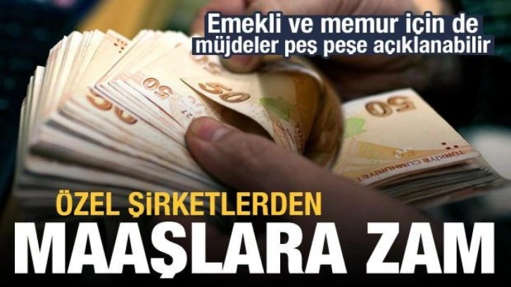 Özel şirketlerden maaşlara zam kararı: Emekli ve memur için de müjdeler açıklanabilir