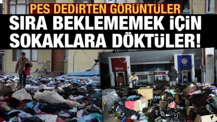 Pes dedirten görüntü: Beklememek için yardımları sokaklara döktüler