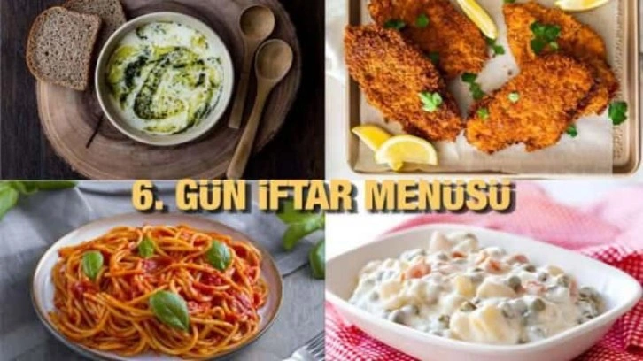 Ramazan ayı iftar menüleri: 6. Gün iftar menüsü