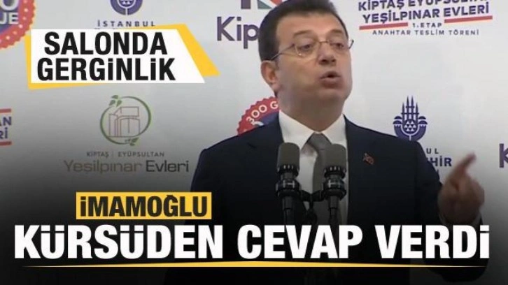 Salonda kriz! İmamoğlu ile vatandaş arasında gerginlik!