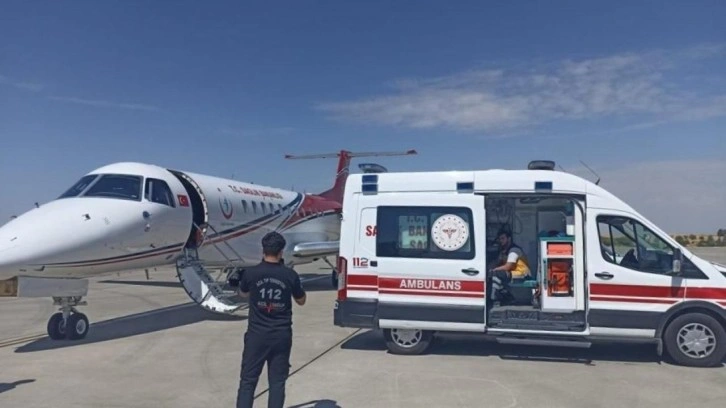 Şanlıurfa'da tedavi gören 3 bebek, ambulans uçakla İstanbul'a sevk edildi