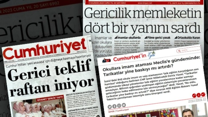 Seçim bitti, takiye sonlandı, İslam karşıtlığı hortladı! CHP medyasının dört bir yanı kin