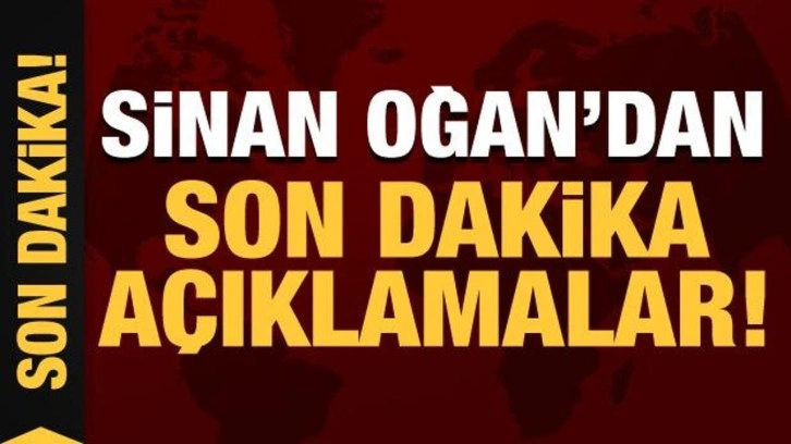 Sinan Oğan'dan son dakika açıklama