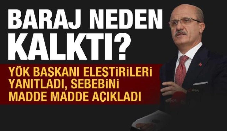 Sınav barajı neden kalktı? YÖK Başkanı Özvar'dan son dakika açıklamalar