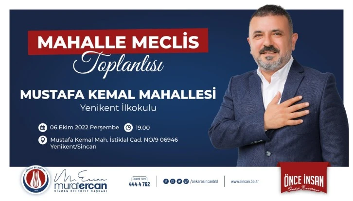 Sincan Belediye Başkanı Murat ERCAN Mahalle Meclis Toplantısı 