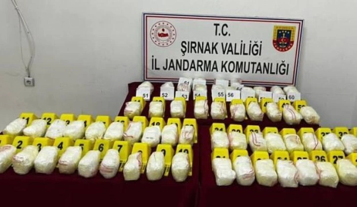 Şırnak’ta 33 kilogram metamfetamin ele geçirildi