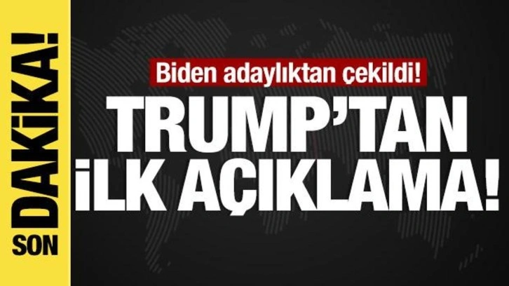 SON DAKİKA! Biden adaylıktan çekildi! Trump'tan ilk açıklama