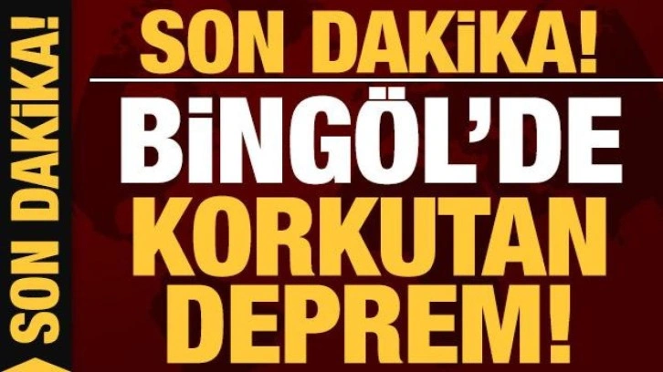 Son dakika deprem: Bingöl'de 4.4 büyüklüğünde deprem!