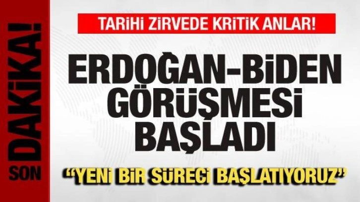 Son dakika: Erdoğan-Biden görüşmesi başladı! Tarihi zirvede kritik anlar!