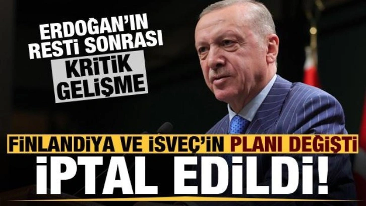 Son dakika: Erdoğan'ın resti sonrası, İsveç ve Finlandiya'dan kritik karar!