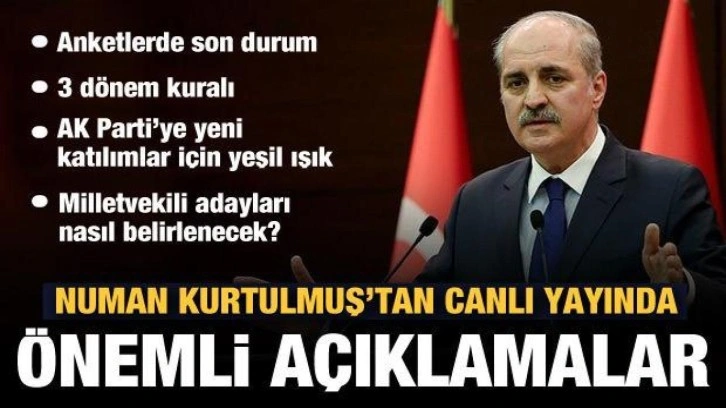 Son Dakika: Numan Kurtulmuş anketlerdeki son durumu açıkladı!