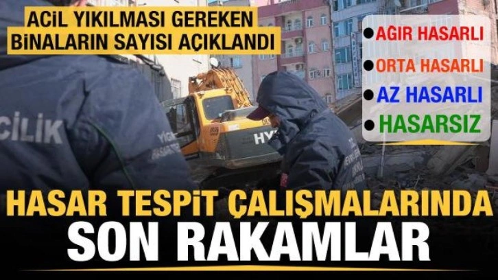 Son hasar tespit çalışmasının sonuçları yayınlandı! Bakanlık güncel rakamları paylaştı